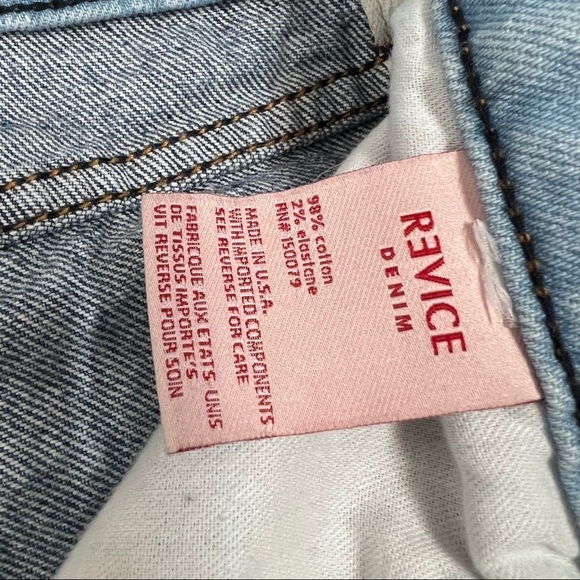Revice Jeans Women Size 25 Straight Dream Fit Color Block two tone Distressed C - Picture 11 of 11